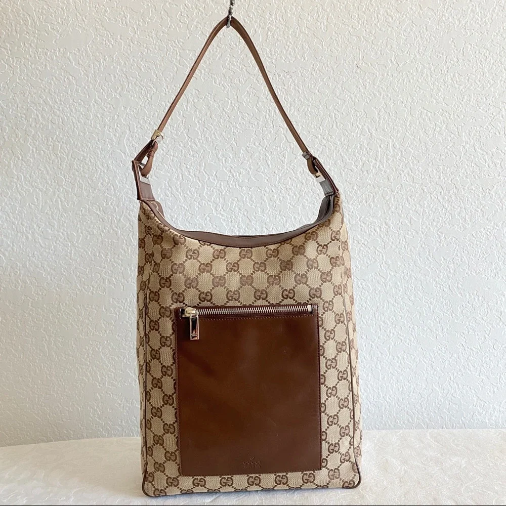 Gucci gg monogram canvas hobo bag